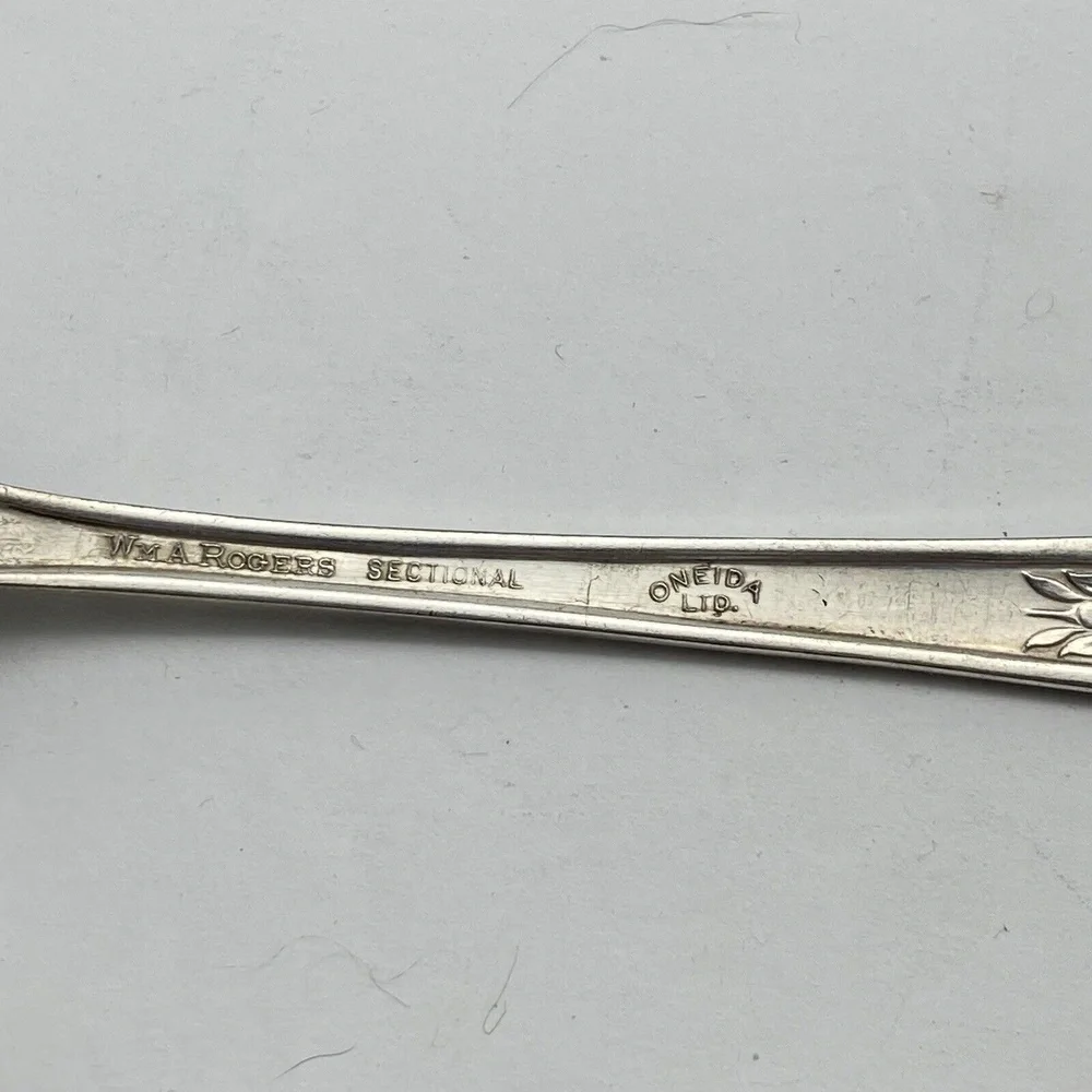 Vintage Oneida Rio Oval Soup Spoons WM A‎ Rogers 1939 Silverplate 5 Set Art Deco
